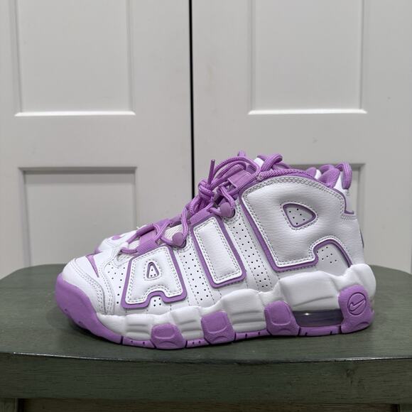 New Nike Air More Uptempo Grade School Purple Size 4.5Y FN6976 100 - Picture 1 of 5